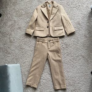 Janie and Jack Tan Wool Suit - 3T